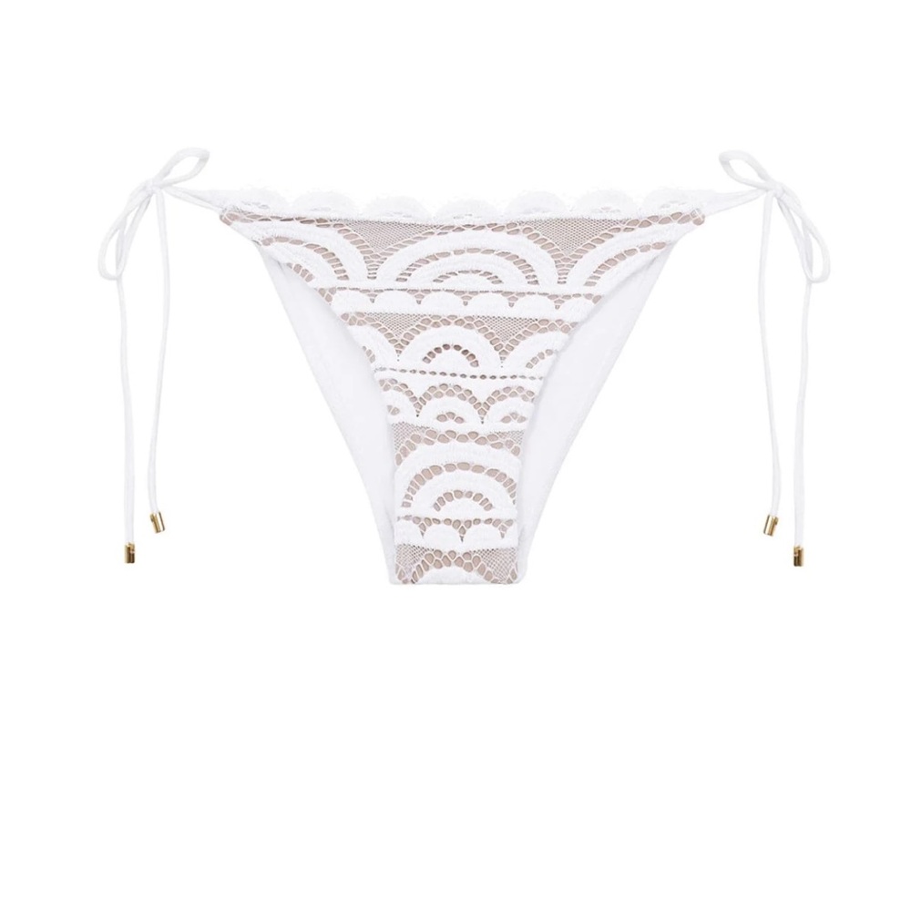 PQ SWIM WATER LILY LACE TIE BOTTOMS size SMALL (teeny coverage)
